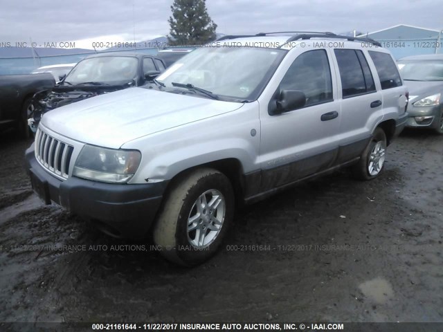 1J4GW48S04C305877 - 2004 JEEP GRAND CHEROKEE LAREDO/COLUMBIA/FREEDOM SILVER photo 2