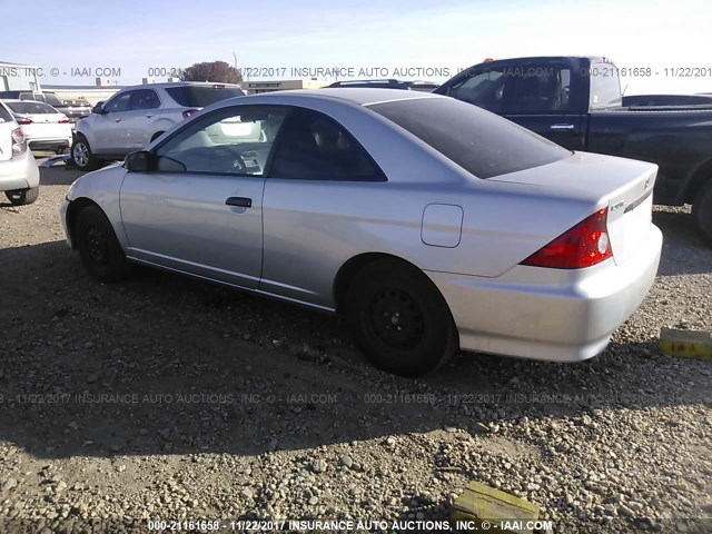 1HGEM21114L084980 - 2004 HONDA CIVIC DX VP SILVER photo 3