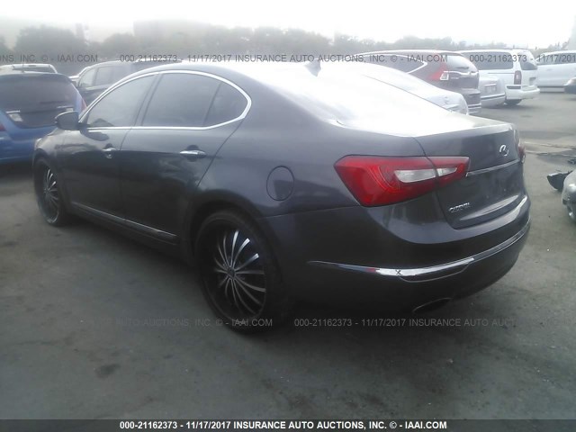 KNALN4D73E5136109 - 2014 KIA CADENZA PREMIUM/LIMITED GRAY photo 3