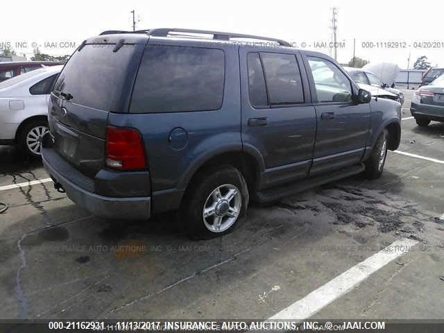 1FMZU73K53UB40751 - 2003 FORD EXPLORER XLT/XLT SPORT/NBX BLUE photo 4