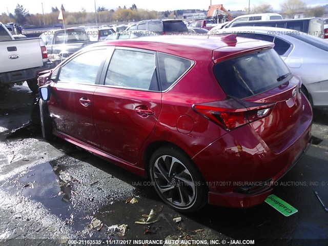 JTNKARJE7GJ512553 - 2016 TOYOTA SCION IM RED photo 3