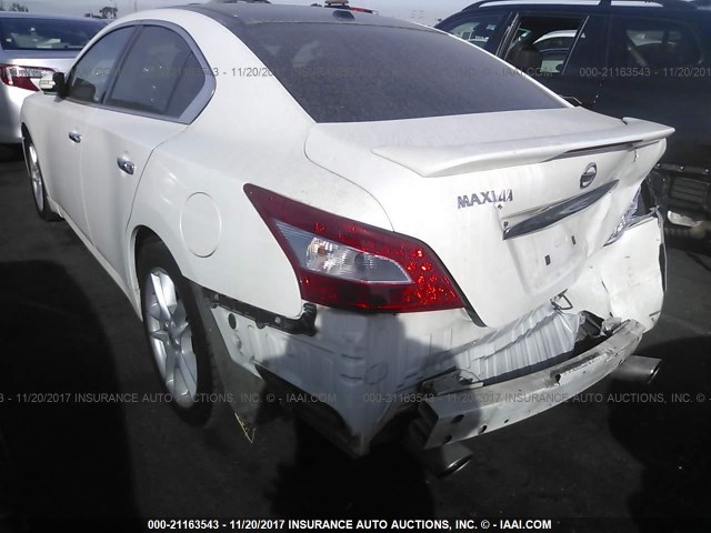 1N4AA5AP8BC829285 - 2011 NISSAN MAXIMA S/SV WHITE photo 3