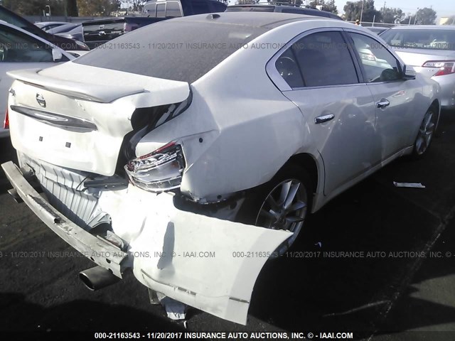 1N4AA5AP8BC829285 - 2011 NISSAN MAXIMA S/SV WHITE photo 4