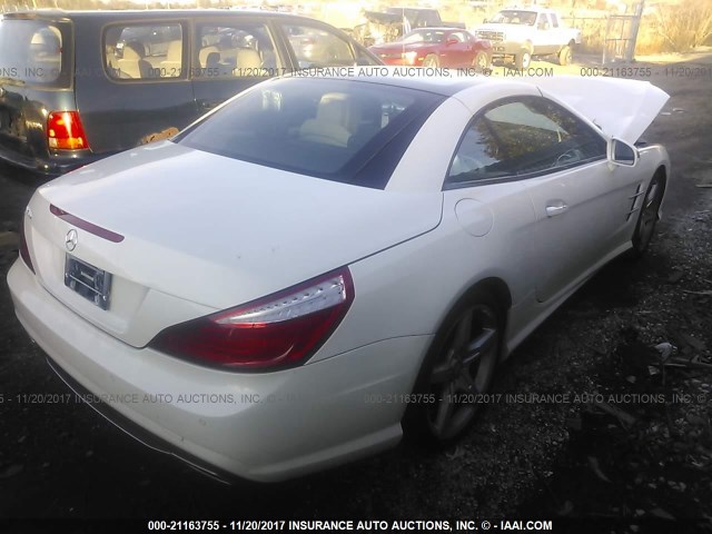 WDDJK6FA3FF034916 - 2015 MERCEDES-BENZ SL 400 WHITE photo 4