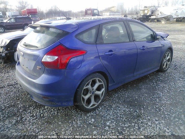 1FADP3L96DL255304 - 2013 FORD FOCUS ST BLUE photo 4