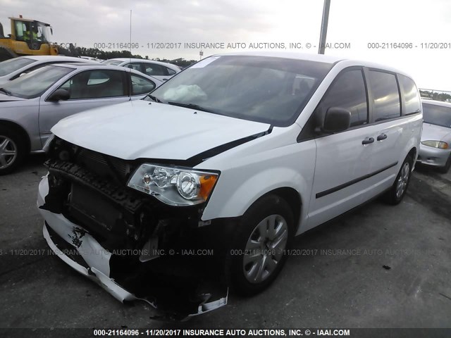 2C4RDGBG8GR383023 - 2016 DODGE GRAND CARAVAN SE WHITE photo 2