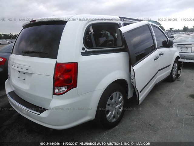 2C4RDGBG8GR383023 - 2016 DODGE GRAND CARAVAN SE WHITE photo 4