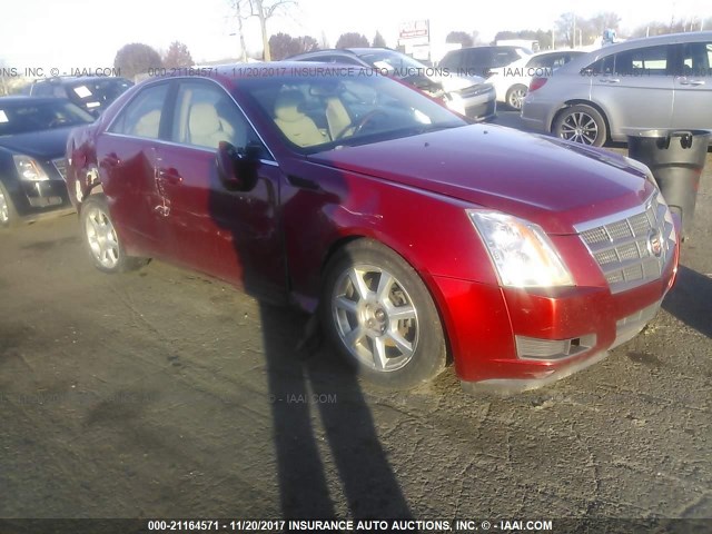 1G6DG577690101220 - 2009 CADILLAC CTS RED photo 1