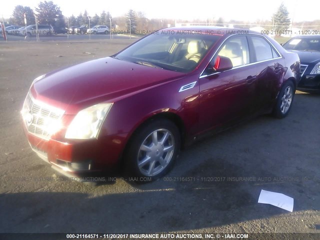 1G6DG577690101220 - 2009 CADILLAC CTS RED photo 2
