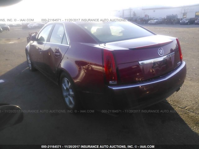 1G6DG577690101220 - 2009 CADILLAC CTS RED photo 3