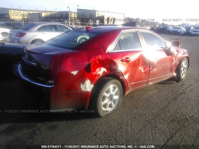 1G6DG577690101220 - 2009 CADILLAC CTS RED photo 4