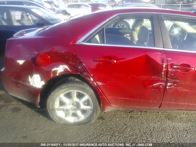 1G6DG577690101220 - 2009 CADILLAC CTS RED photo 6
