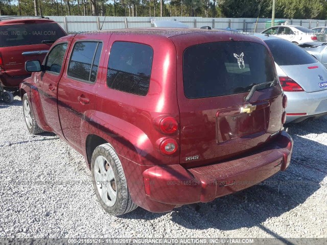 3GNCA13B09S589058 - 2009 CHEVROLET HHR LS BURGUNDY photo 3