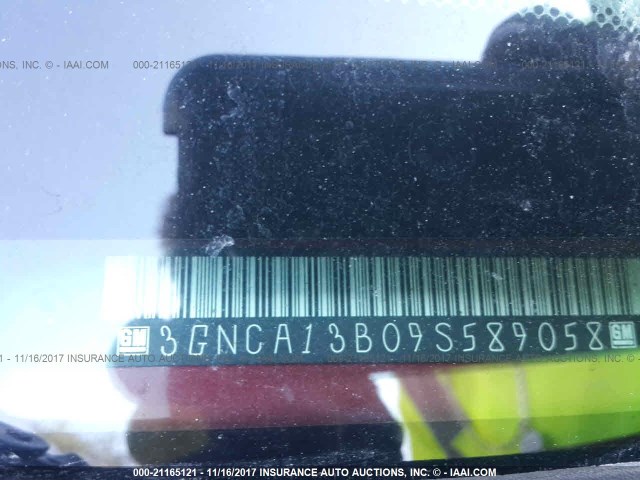 3GNCA13B09S589058 - 2009 CHEVROLET HHR LS BURGUNDY photo 9