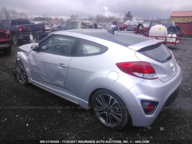 KMHTC6AE3GU284806 - 2016 HYUNDAI VELOSTER TURBO SILVER photo 3