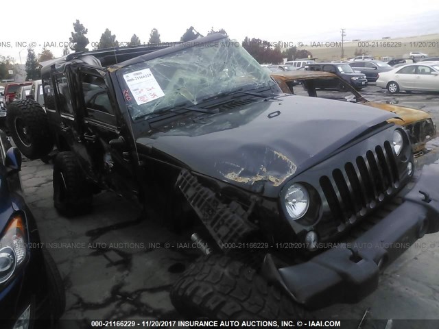 1C4BJWDG0DL522552 - 2013 JEEP WRANGLER UNLIMITE SPORT BLACK photo 1