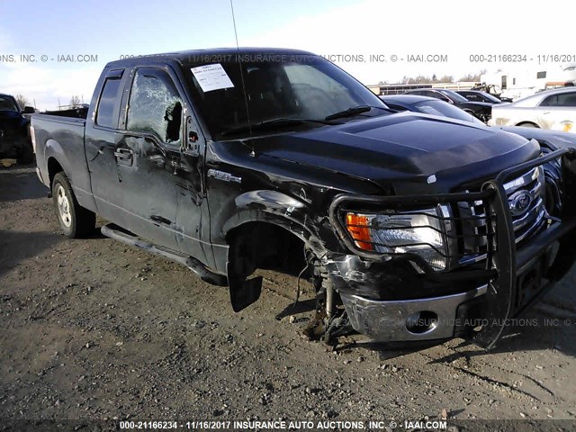 1FTFX1EF0BFD39530 - 2011 FORD F150 SUPER CAB BLACK photo 1