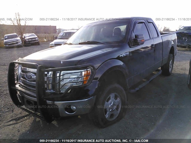 1FTFX1EF0BFD39530 - 2011 FORD F150 SUPER CAB BLACK photo 2