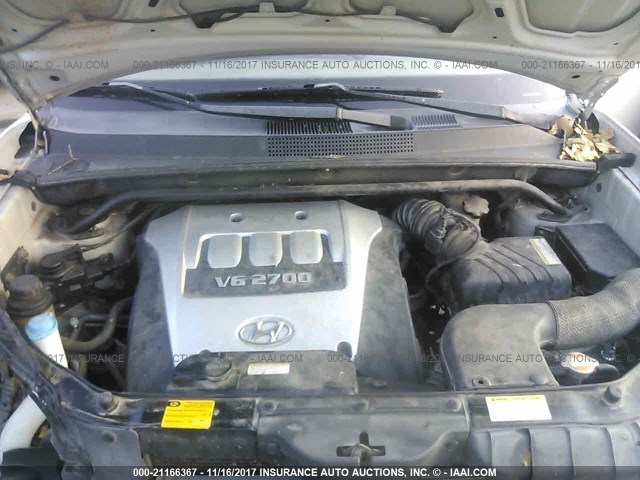 KM8JN12D65U044768 - 2005 HYUNDAI TUCSON GLS/LX SILVER photo 10