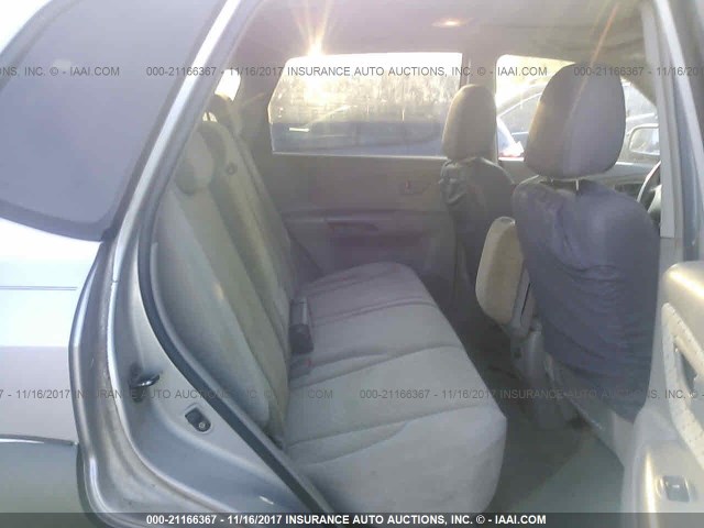 KM8JN12D65U044768 - 2005 HYUNDAI TUCSON GLS/LX SILVER photo 8