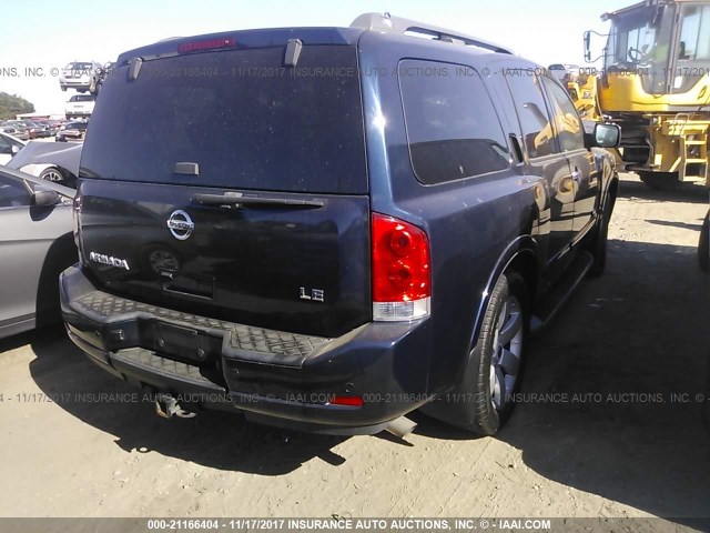 5N1BA08D58N604909 - 2008 NISSAN ARMADA SE/LE Dark Blue photo 4