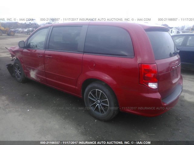 2C4RDGBG2FR649697 - 2015 DODGE GRAND CARAVAN SE RED photo 3