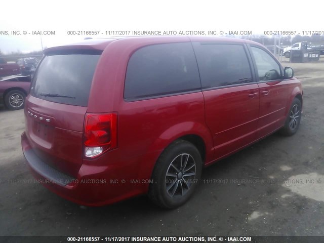 2C4RDGBG2FR649697 - 2015 DODGE GRAND CARAVAN SE RED photo 4