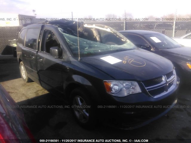 2C4RDGCG3CR268094 - 2012 DODGE GRAND CARAVAN SXT BLACK photo 1