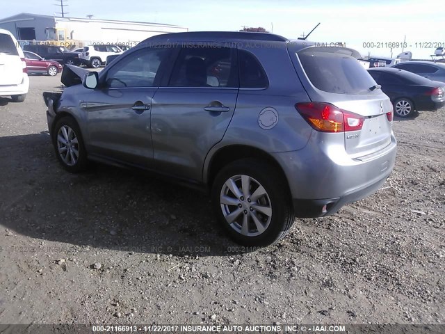 4A4AP4AU3EE017998 - 2014 MITSUBISHI OUTLANDER SPORT SE GRAY photo 3