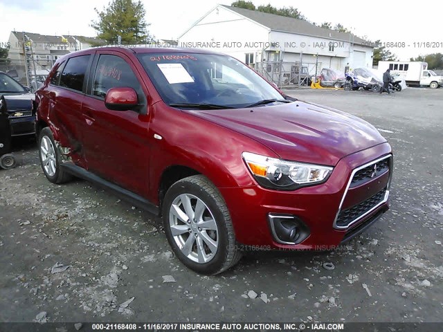4A4AR3AUXEE023544 - 2014 MITSUBISHI OUTLANDER SPORT ES RED photo 1