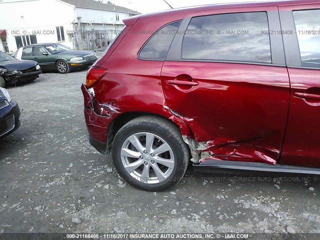 4A4AR3AUXEE023544 - 2014 MITSUBISHI OUTLANDER SPORT ES RED photo 6