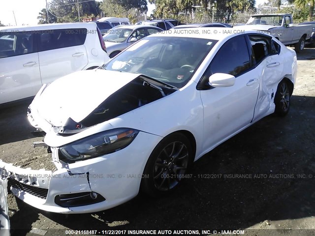 1C3CDFBA9DD104855 - 2013 DODGE DART SXT WHITE photo 2