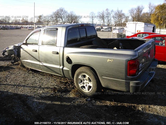 1D7HW48P77S207550 - 2007 DODGE DAKOTA QUAD SLT GRAY photo 3