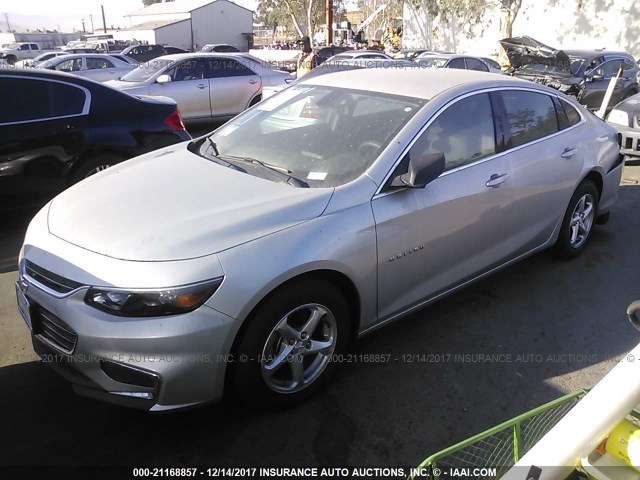 1G1ZB5ST0HF256095 - 2017 CHEVROLET MALIBU LS SILVER photo 2