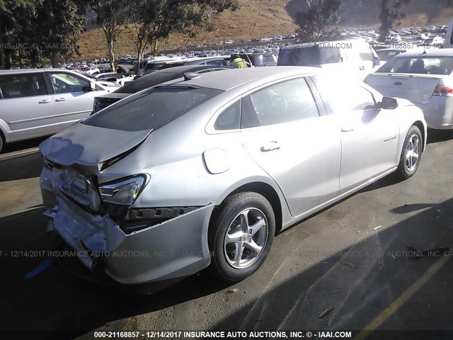 1G1ZB5ST0HF256095 - 2017 CHEVROLET MALIBU LS SILVER photo 4
