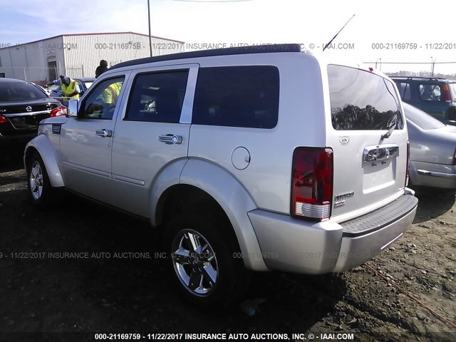 1D8GT58K57W689177 - 2007 DODGE NITRO SLT SILVER photo 3