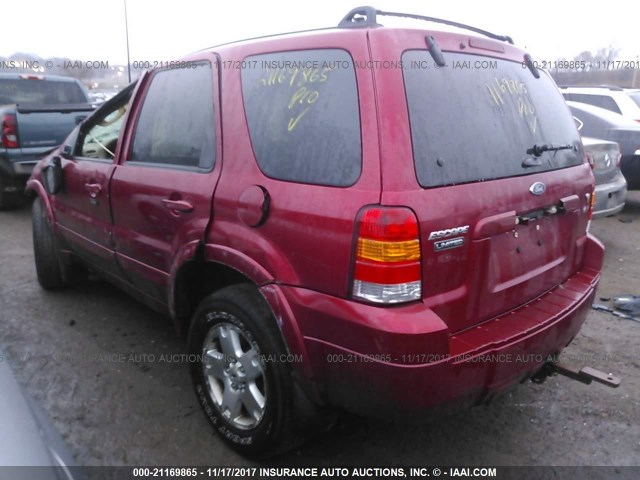 1FMCU94196KD23917 - 2006 FORD ESCAPE LIMITED RED photo 3