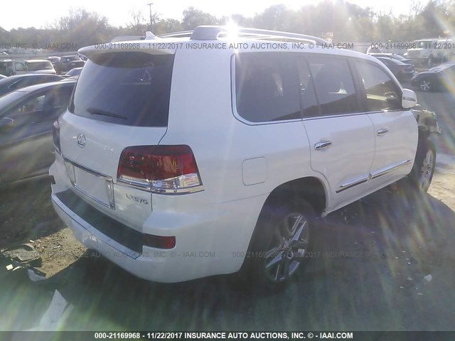 JTJHY7AX2F4179060 - 2015 LEXUS LX WHITE photo 4