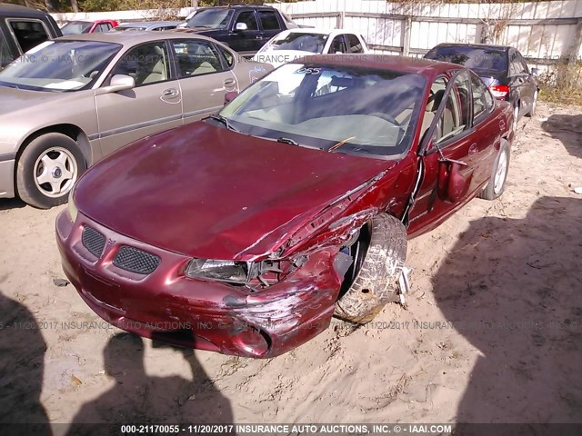 1G2WK52J91F218674 - 2001 PONTIAC GRAND PRIX SE BURGUNDY photo 2