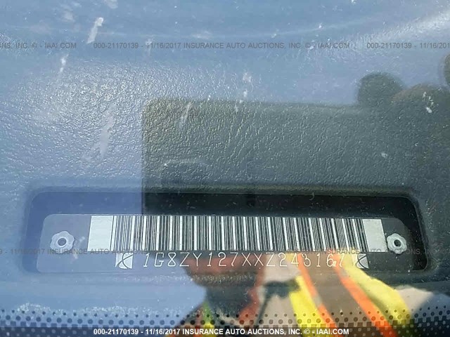 1G8ZY127XXZ243167 - 1999 SATURN SC2 BLUE photo 9