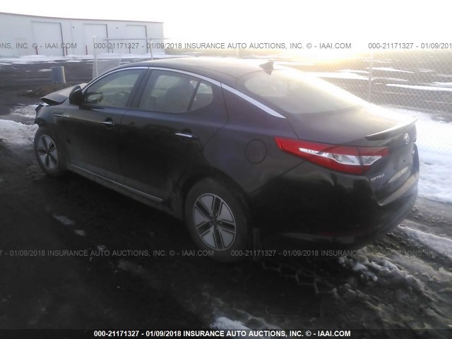 KNAGM4AD5D5055528 - 2013 KIA OPTIMA HYBRID BLACK photo 3