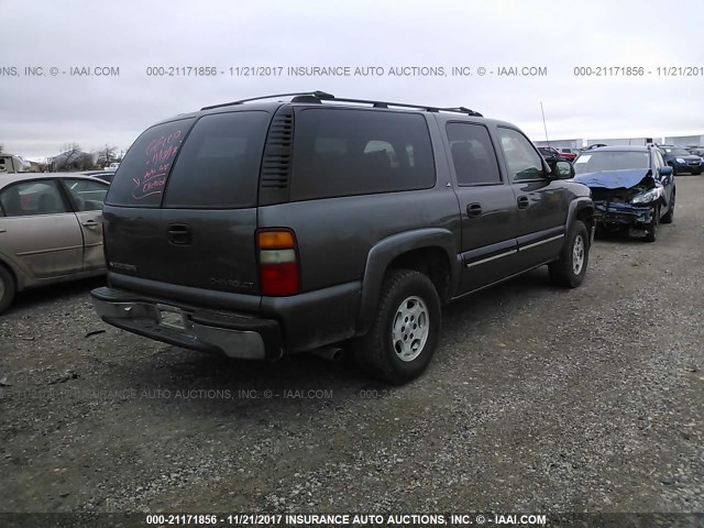 3GNFK16TX1G183259 - 2001 CHEVROLET SUBURBAN K1500 GRAY photo 4