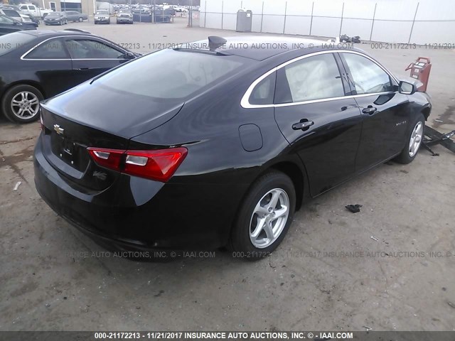1G1ZB5ST9HF283991 - 2017 CHEVROLET MALIBU LS BLACK photo 4