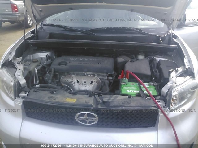 JTLKE50EX91093415 - 2009 TOYOTA SCION XB ვერცხლისფერი ფოტო 10