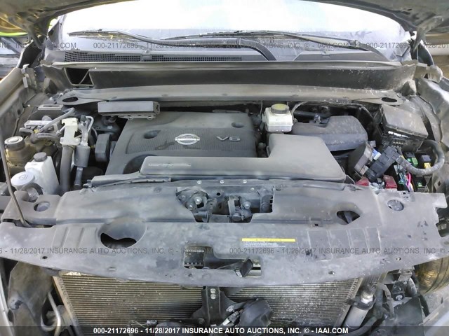 5N1AR2MN6FC601279 - 2015 NISSAN PATHFINDER S/SV/SL/PLATINUM 灰色 照片 10