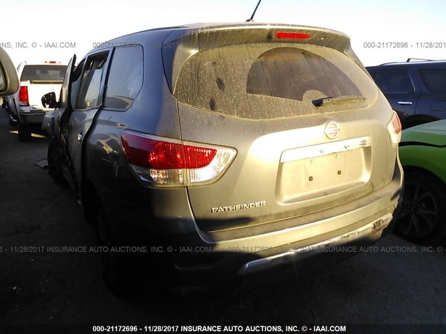 5N1AR2MN6FC601279 - 2015 NISSAN PATHFINDER S/SV/SL/PLATINUM 灰色 照片 3