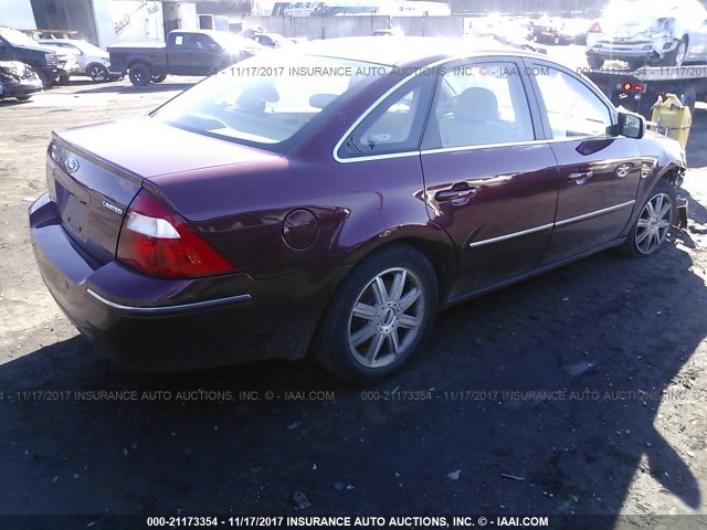 1FAFP28146G109629 - 2006 FORD FIVE HUNDRED LIMITED RED photo 4