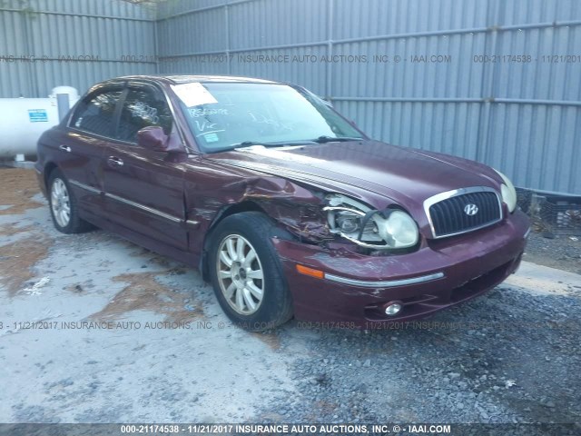 KMHWF35H94A996922 - 2004 HYUNDAI SONATA GLS/LX BURGUNDY photo 1