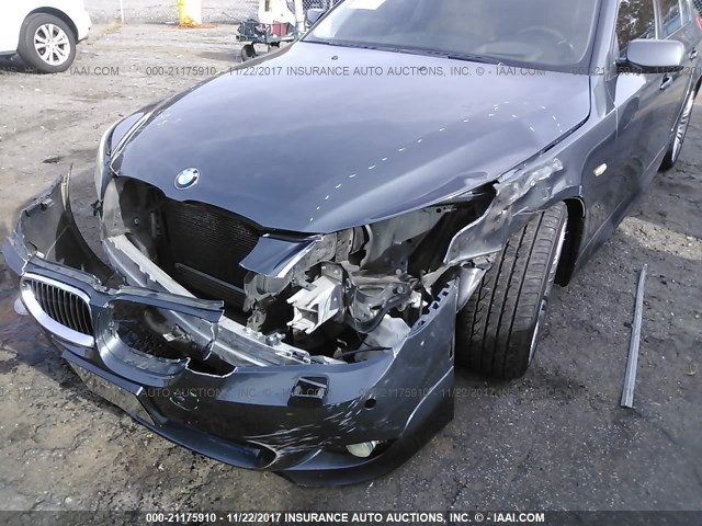 WBANW53588CT49763 - 2008 BMW 550 I GRAY photo 6