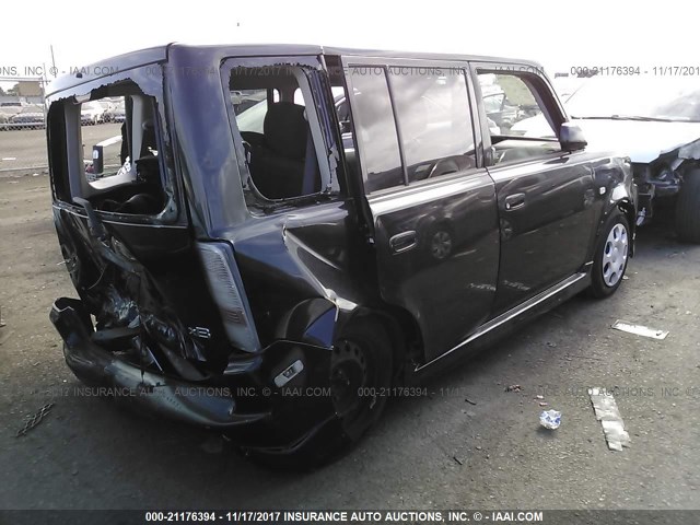 JTLKT324250202139 - 2005 TOYOTA SCION XB BLACK photo 4